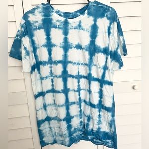 💙 Blue Shibori Tie Dye Shirt, minimalist, hippie, boho, skater, street wear